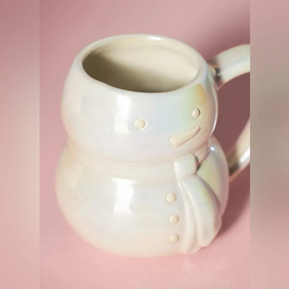 New🌟Merry Snowman Mug-Pearl /Cream